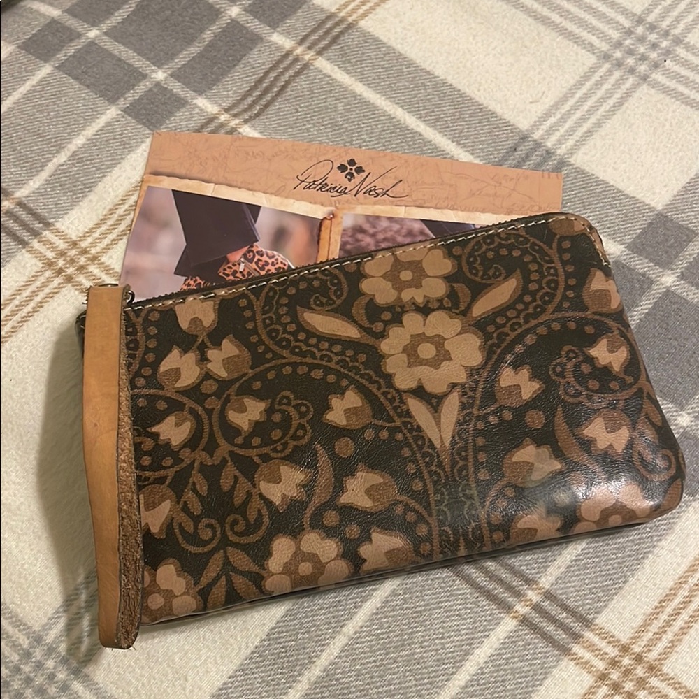 Patricia Nash Floral Leather Clutch